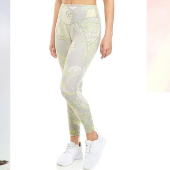 Free People Movement 7/8 Wave Crush High Waist Leggings Lime Combo S - Picture 6 of 16